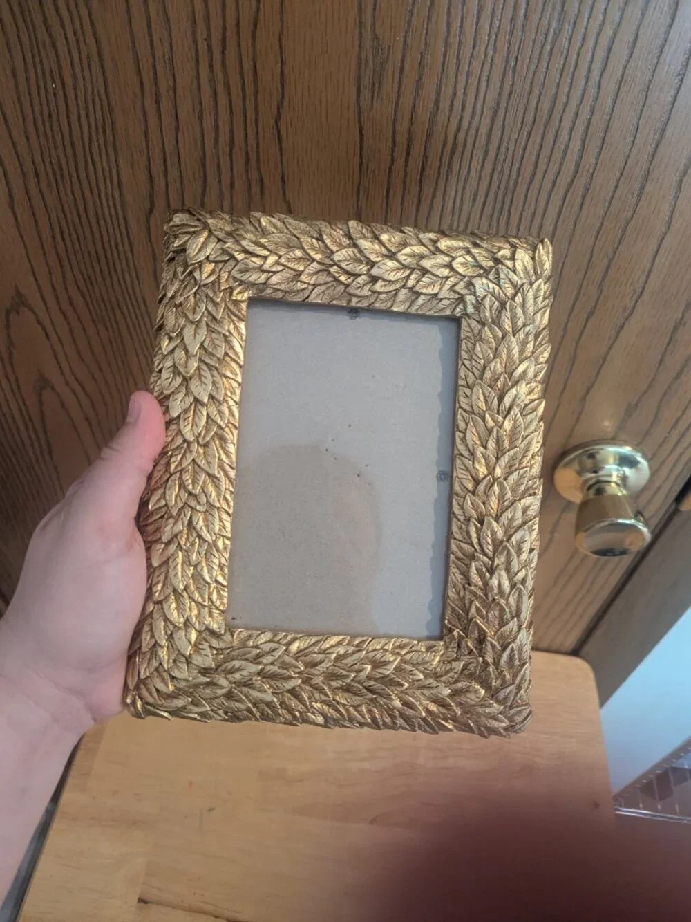 Vintage Leaf Frame Ornate, Gold Tone, Heavy, Stunning-Rachel Zoe‎ 8.25 x 6.5